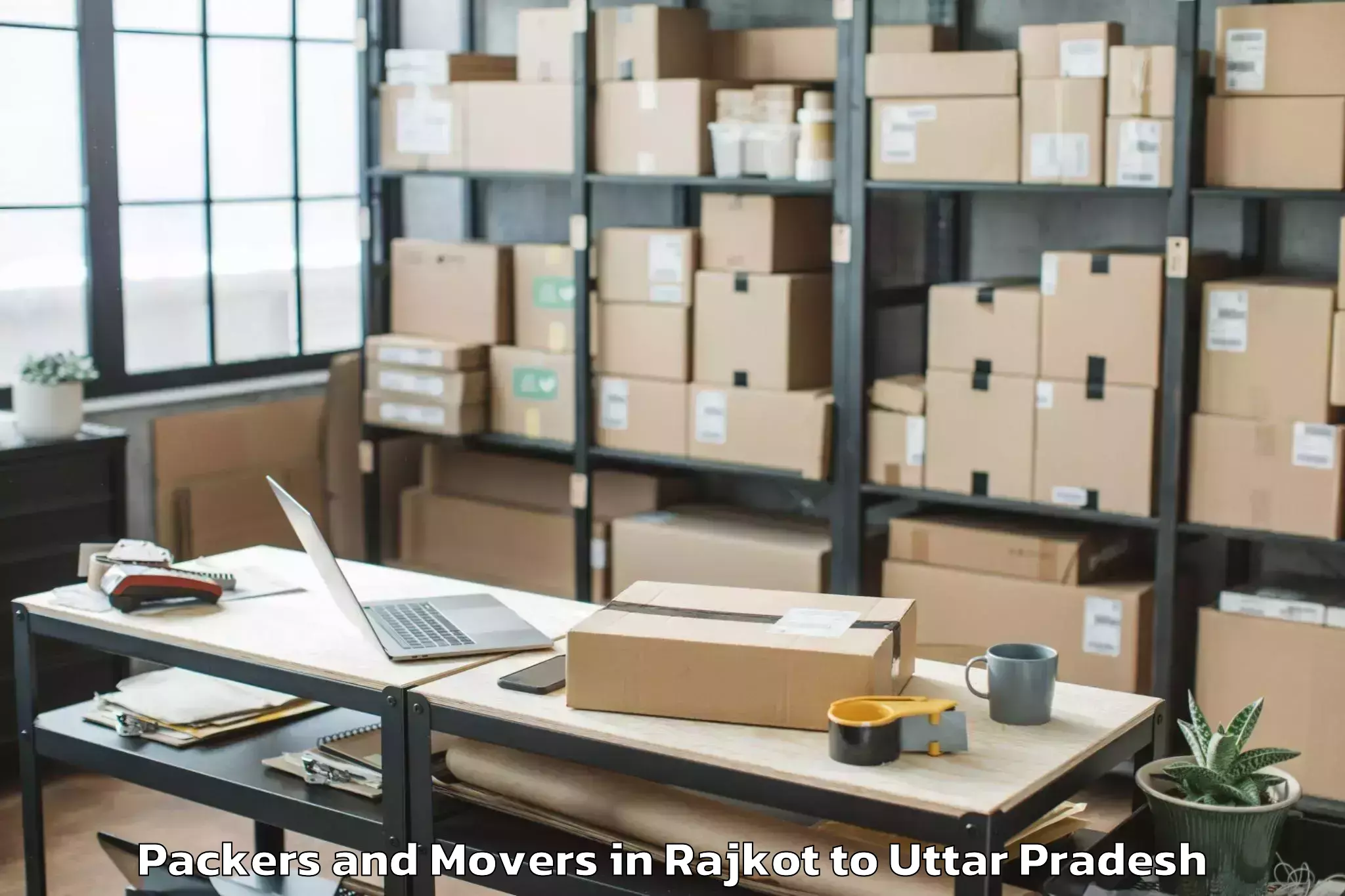 Trusted Rajkot to Kanpur Airport Knu Packers And Movers